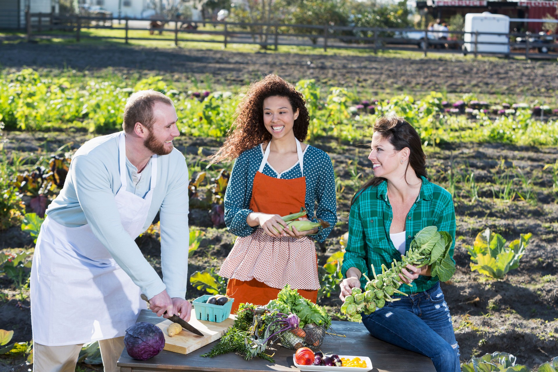 People representing farm-to-table movement